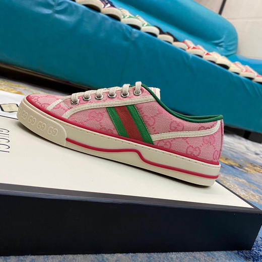 Gucci1977帆布鞋-樱花粉 商品图4