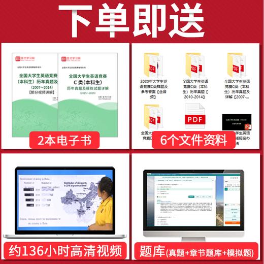 【备考2021年4月初赛】2021年全国大学生英语竞赛C类本科生考试专用初赛决赛历年真题模拟试卷大英赛c类教材官方应试指南neccs C类 商品图1