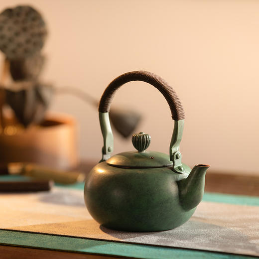 朱炳仁铜 百年铜艺世家 七巧柳绿壶 商品图2