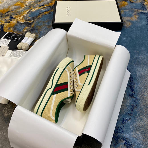 Gucci1977帆布鞋-米白色 商品图1