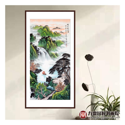 侯志明《晓帆趁好风》68*138cm 山水竖幅作品 玄关/客厅挂画 商品图3