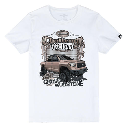 越野e族丰田TUNDRA越野车男士青少年短袖T恤夏季新款黑白潮流体恤NMT-1307 商品图3