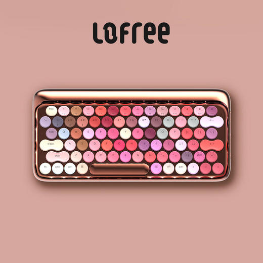 已下架【100代金券】LOFREE/洛斐玫瑰金绽放三件套 颜值控超爱复古打字机蓝牙机械键盘 [福利品] 商品图2