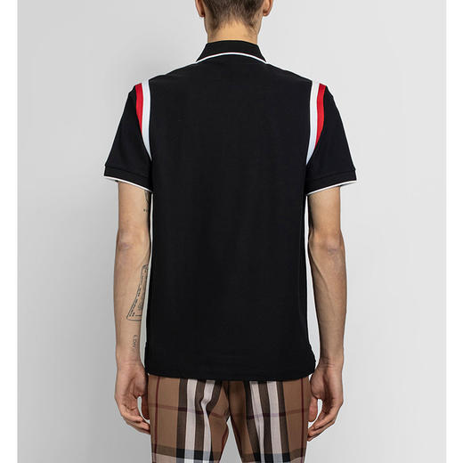 【一】BURBERRY 巴宝莉 男士徽标图案棉质 Polo 衫 黑色 8035408 A1189 商品图2