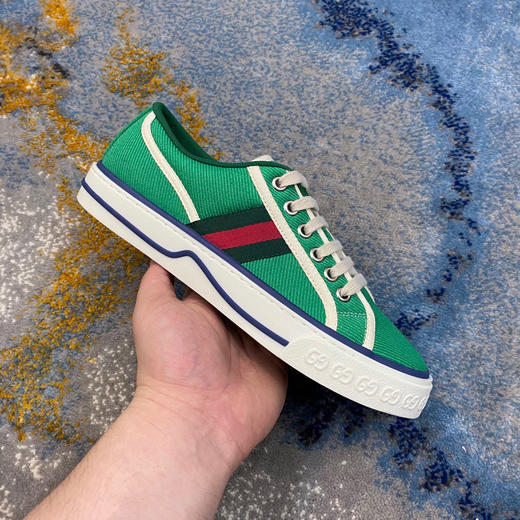 Gucci1977帆布鞋-绿色 商品图0