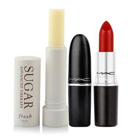  专柜  Fresh/馥蕾诗橙糖丰盈臻润护唇膏+mac魅可小辣椒/646/see sheer/mocha多色可以选