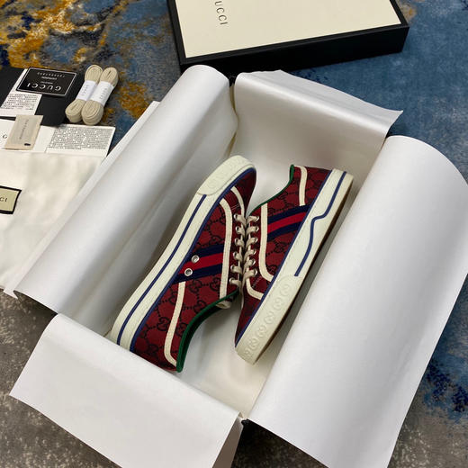 Gucci1977帆布鞋-车厘子红 商品图1