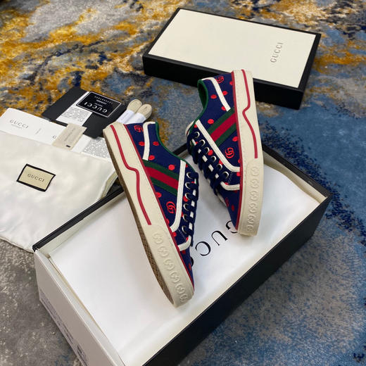 Gucci1977帆布鞋-波点蓝 商品图3