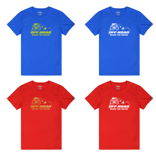 越野e族简约烫印花金色荧光效果夏季男士短袖T恤青年聚会活动体恤NMT-1301 商品图2