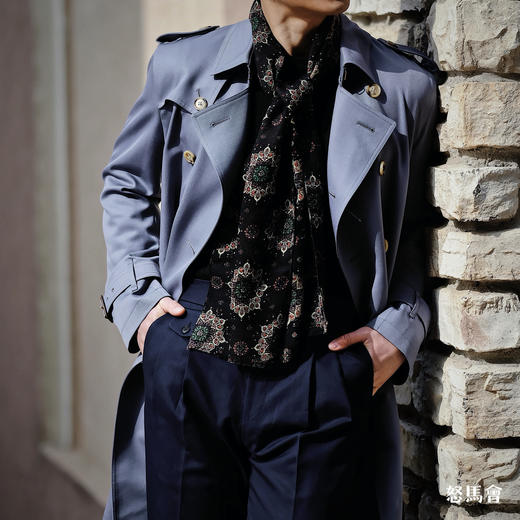 Hardy Minnis Super Gabardine 羊毛嘎巴甸Kensington 平肩袖战壕⻛⾐ 商品图3