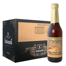 【整箱】林德曼桃子啤酒 比利时原瓶进口 250ml*24瓶 酒精度2.5度 麦芽汁浓度14.5度