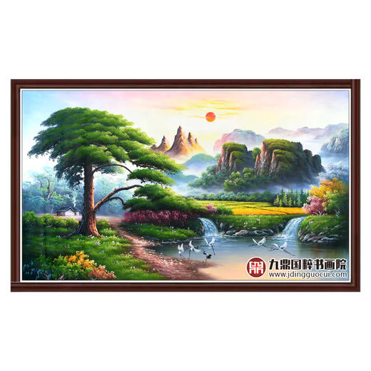 郑一坡《青松迎客》60×93cm 油画横幅作品 客厅/卧室挂画 商品图0