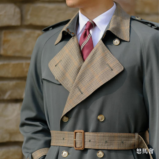 Hardy Minnis Super Gabardine & Alsport 羊毛嘎巴甸花呢拼接Westminster 插肩袖战壕⻛⾐ 商品图7