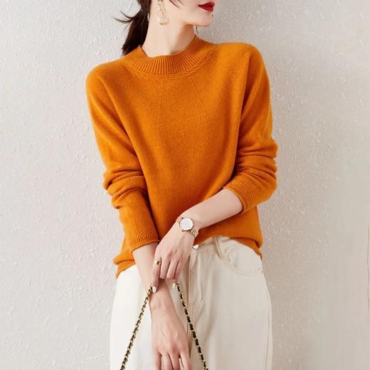 DB01 秋冬全羊毛针织衫内搭半高领加厚毛衣打底衫上衣 商品图0