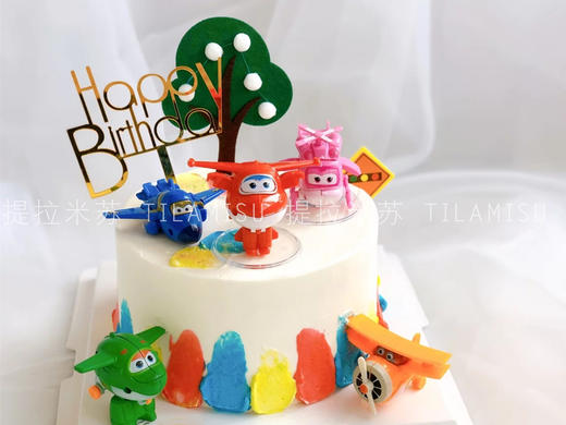 超级飞侠C款飞机主题生日蛋糕 商品图0