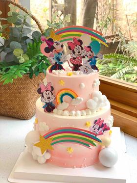 双层米妮米奇奶油蛋糕 下单前请仔细阅读商品详情