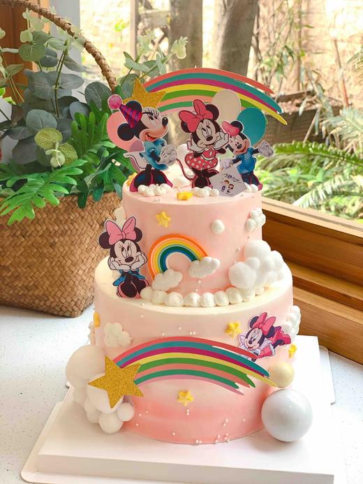 双层米妮米奇奶油蛋糕 下单前请仔细阅读商品详情 商品图0