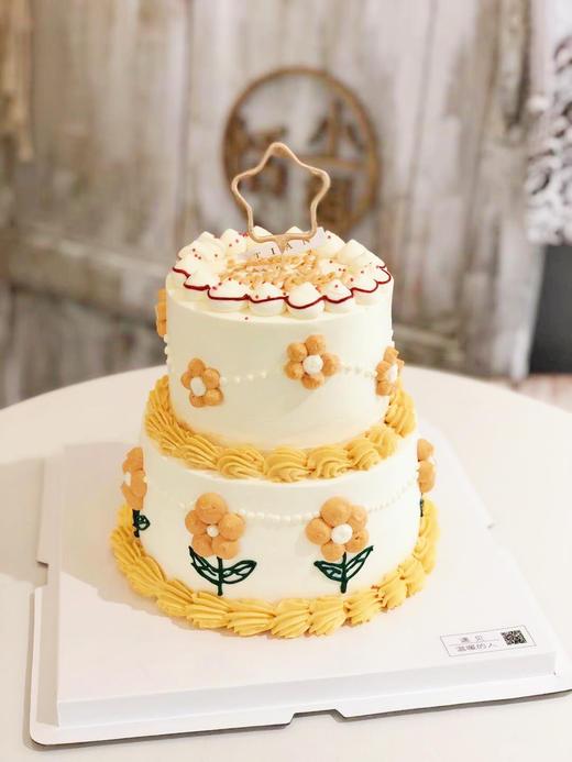 小雏菊复古手绘蛋糕 商品图1