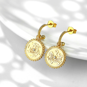 宫里的世界 瑞兽系列青龙白虎耳环