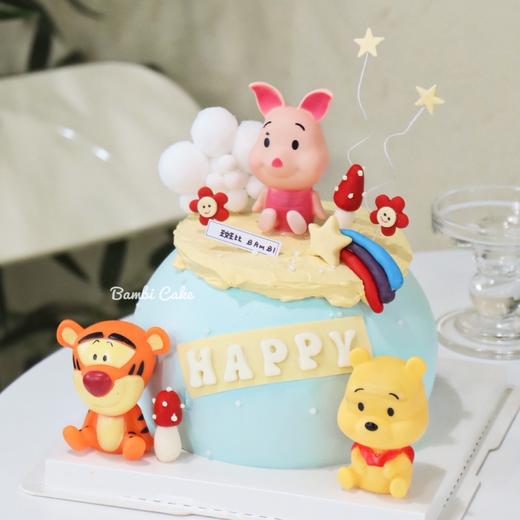 小熊维尼半翻糖奶油蛋糕 商品图1