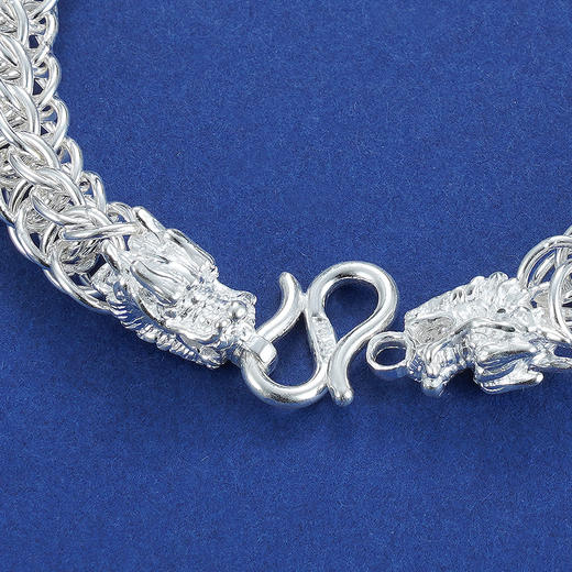 【双龙护主】S990银龙头手链【YHSL007】男士生肖2101 商品图4