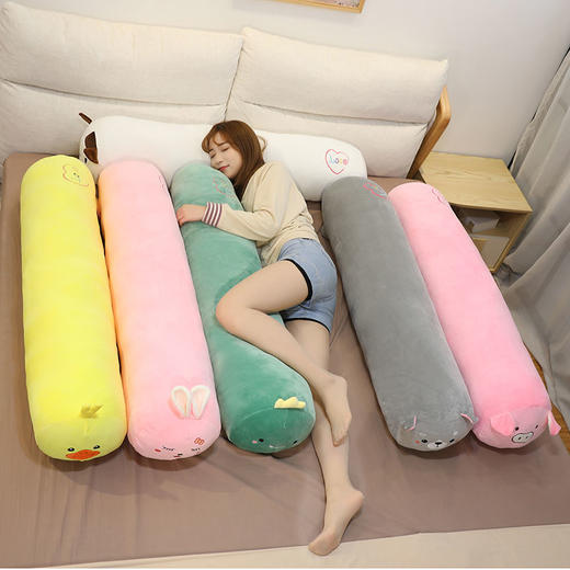 【可爱长条抱枕】女生侧睡夹腿床上用品玩偶可拆洗床头靠枕 商品图0