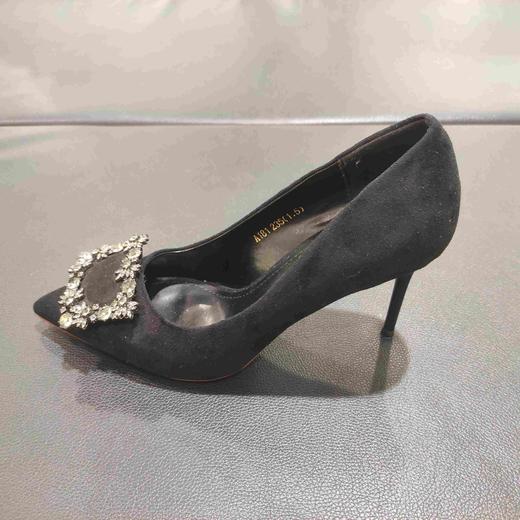 lfgj jeans bc905尖头水钻方扣细跟高跟女鞋 商品图6