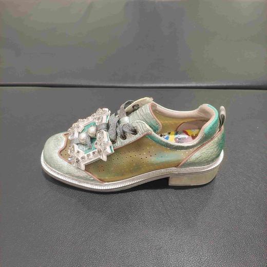 LFGJ 6423 时尚镂空透气水钻方扣平底女鞋 商品图7