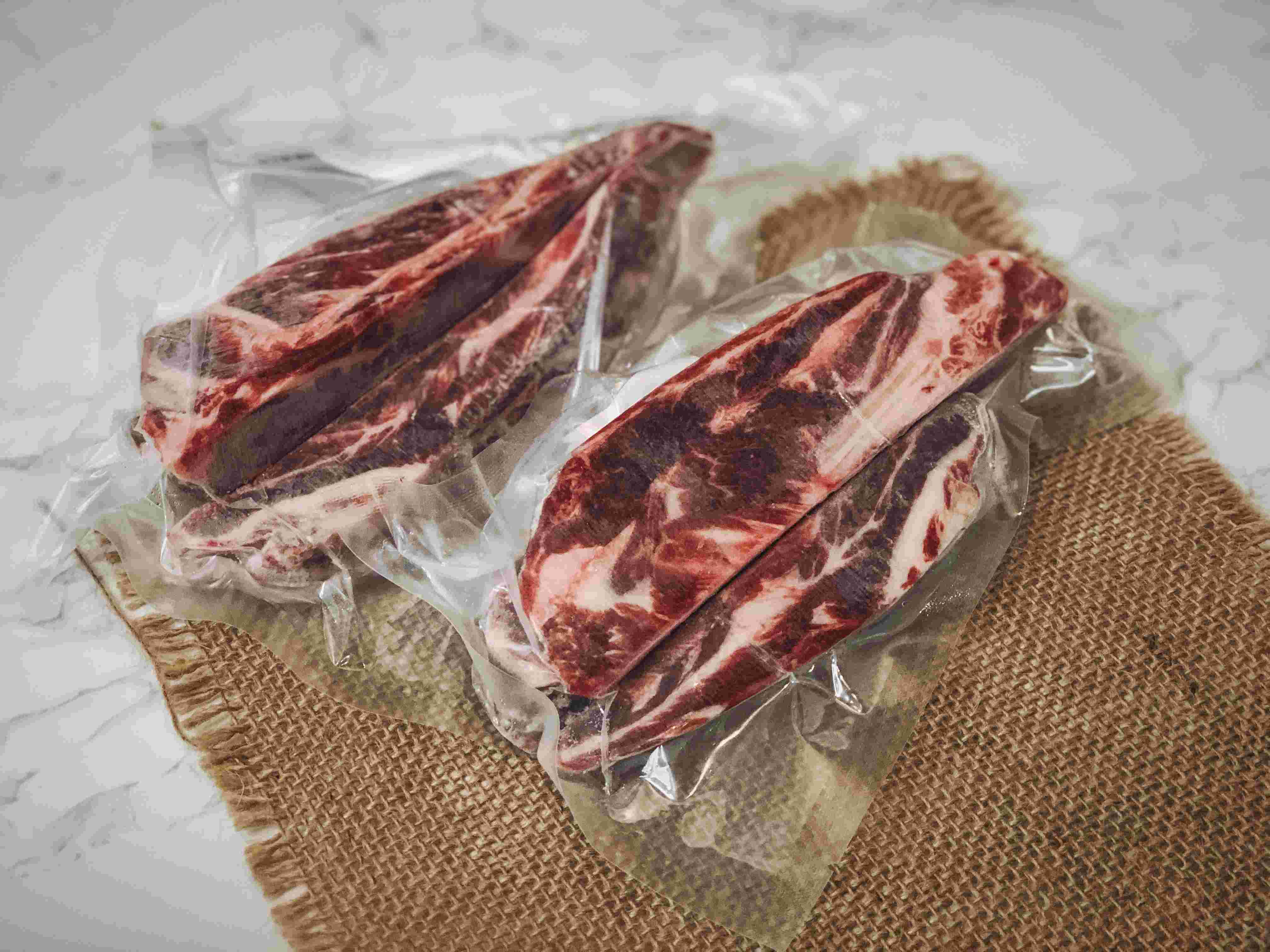 澳洲金标谷饲安格斯牛肋条200g约23条赠黑胡椒海盐