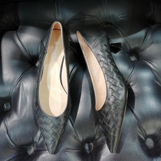 lfgj jeans BJ604 羊皮编制时尚跟鞋 商品图9