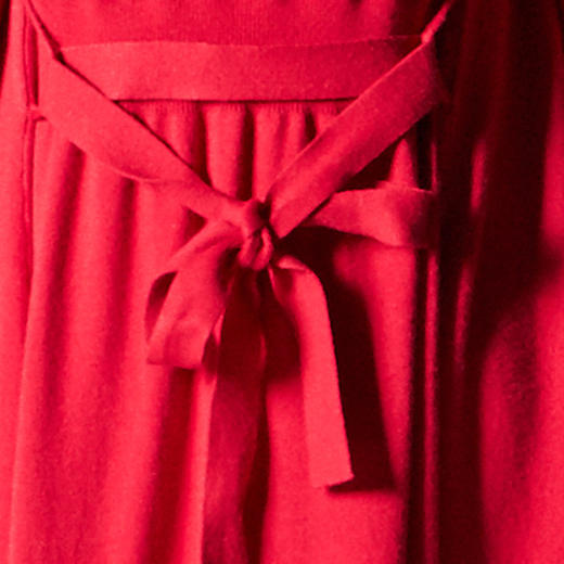 1E6812-红色绒毛衣女中长款开衫-太阳的圣树--《智慧之光--波斯艺术》 商品图6