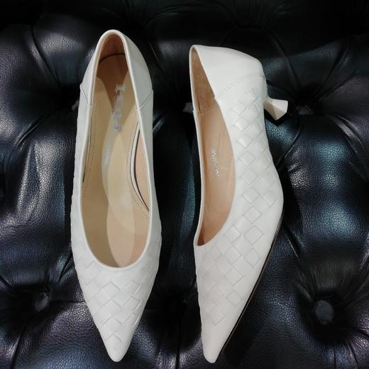 lfgj jeans BJ604 羊皮编制时尚跟鞋 商品图3