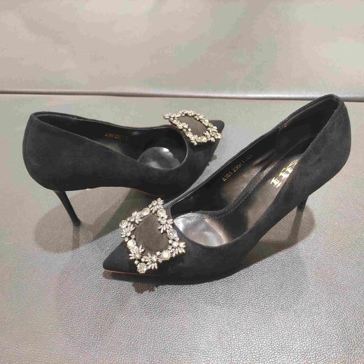 lfgj jeans bc905尖头水钻方扣细跟高跟女鞋 商品图9