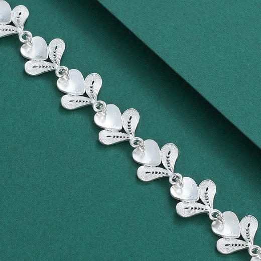 S990心心相印手链【CSL000010】彩爱心 花丝珐琅彩2101 商品图2