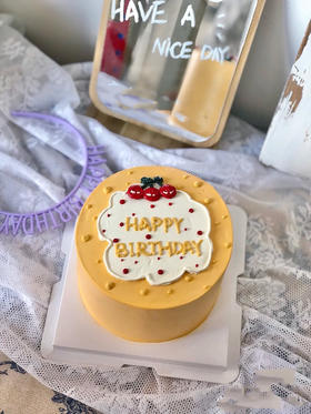 ins风复古手绘蛋糕