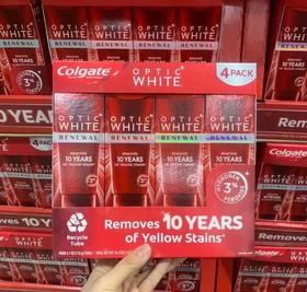 Colgate 高露洁亮白牙膏 116g*4盒美国代购，无中文标签，介意慎拍