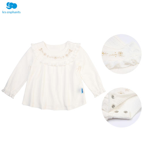 丽婴房-童衣类（春）E1上衣\背心式上衣白色\米白 商品图3