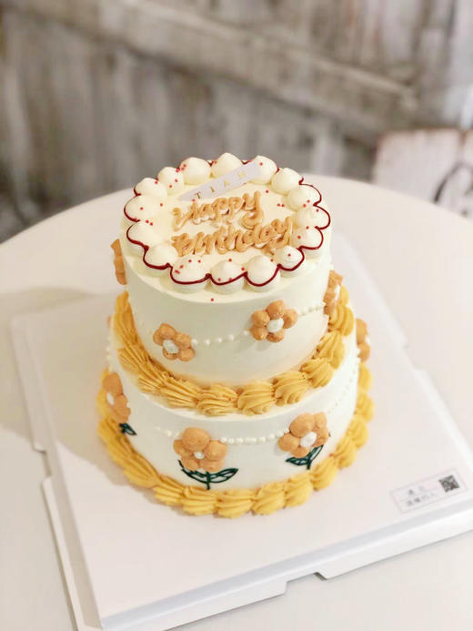 小雏菊复古手绘蛋糕 商品图2