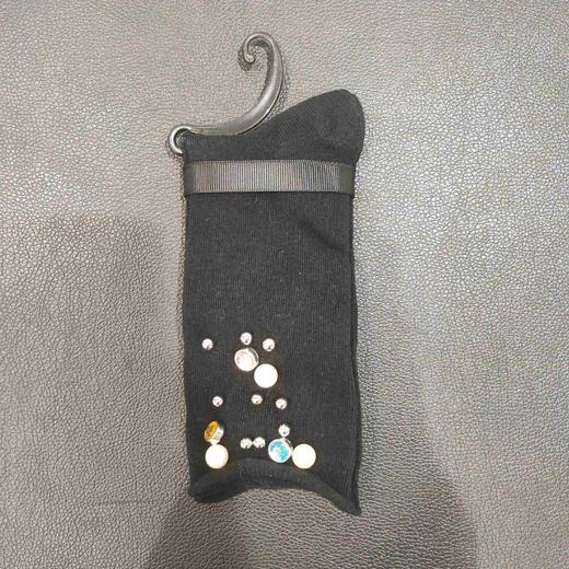 lfgj sd-1016-5设计师款水钻珠珠休闲女袜 商品图1