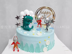 奥特曼打怪兽A款超人主题生日蛋糕