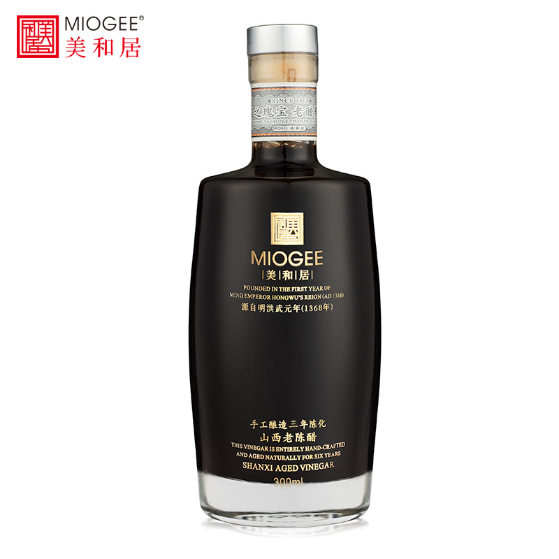【美和居-直接喝的醋】三年陈酿300ml山西老陈醋手工酿造礼盒装