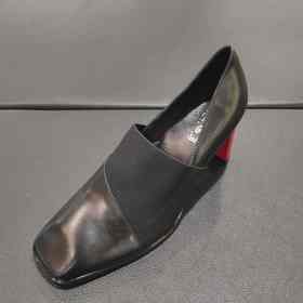 lFGJ 9701小方头高跟牛皮都市潮流女单鞋