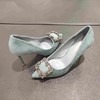 lfgj jeans bc905尖头水钻方扣细跟高跟女鞋 商品缩略图4