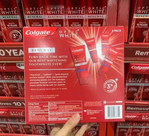 Colgate 高露洁亮白牙膏 116g*4盒美国代购，无中文标签，介意慎拍 商品图1