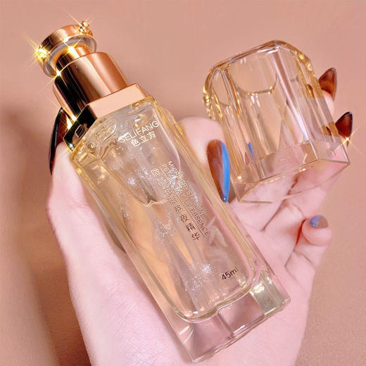 色立方微晶花瓣熬夜精华液提亮白紧致保湿熬夜修护黑眼圈抗皱精华 商品图2