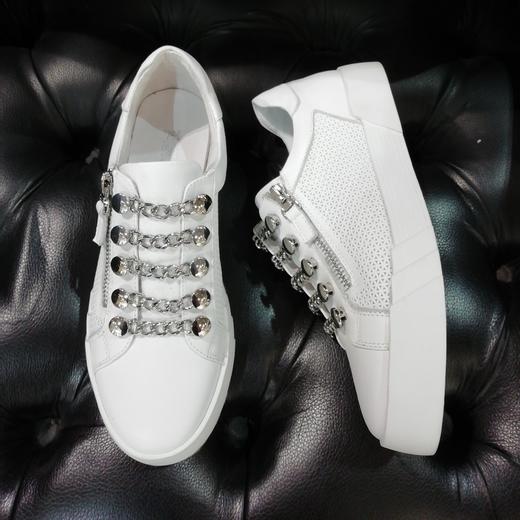 LFGJ 0507设计师款链条小白鞋 商品图4