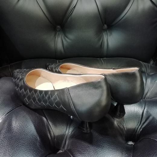 lfgj jeans BJ604 羊皮编制时尚跟鞋 商品图8