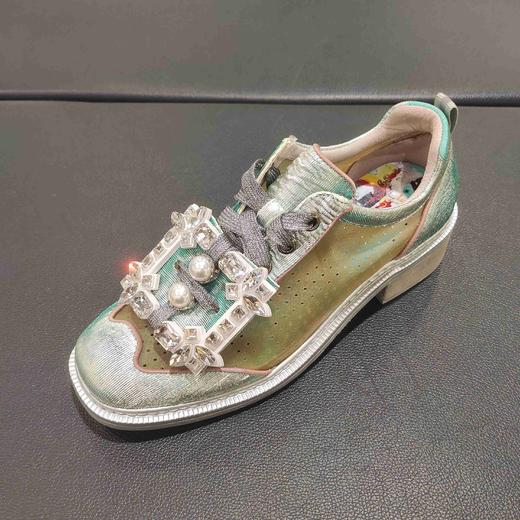 LFGJ 6423 时尚镂空透气水钻方扣平底女鞋 商品图6