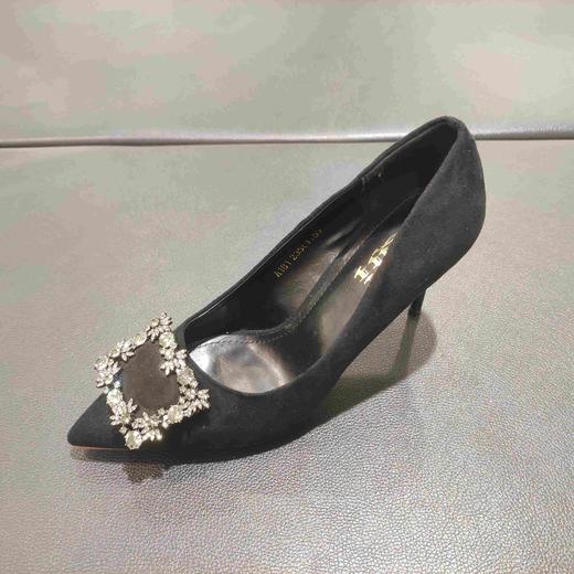 lfgj jeans bc905尖头水钻方扣细跟高跟女鞋 商品图5