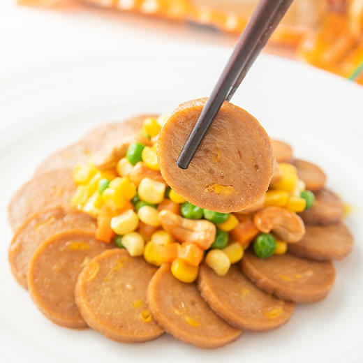 齐善素食玉米香肠佛家纯素火腿肠植物蛋白豆制品烤肠 商品图1